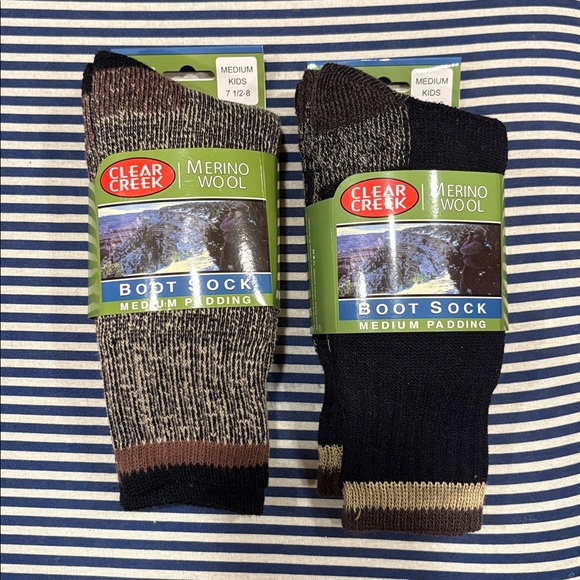 Clear creek kids 4 pairs merino wool boot socks - Picture 1 of 2